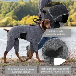 Kurgo Stowe Base Layer Dog Sweater, Heather Black -Dog Supplies 521902 PT2. AC SS1800 V1651588633