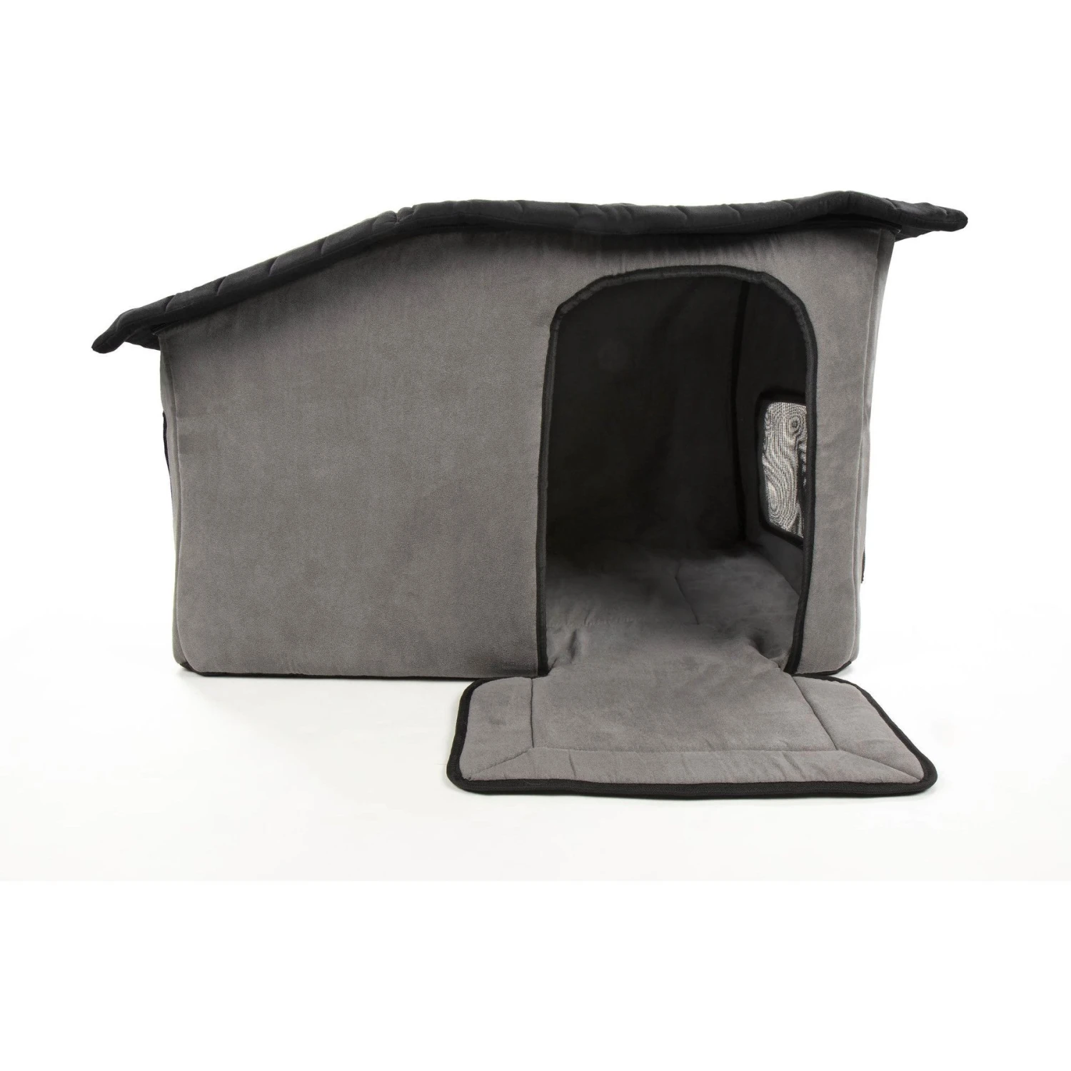 Sherpa Portable Soft Sided Foldable Cat & Dog Indoor Shelter, Gray, Medium 4 Sherpa Portable Soft Sided Foldable Cat & Dog Indoor Shelter, Gray, Medium - Image 2