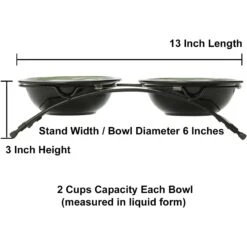 PetRageous Designs Buddy's Best Double Diner Elevated Dog & Cat Bowls -Dog Supplies 54957 PT3. AC SS1800 V1660339304