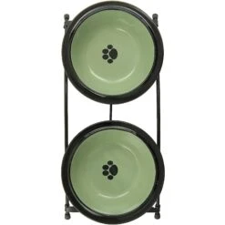 PetRageous Designs Buddy's Best Double Diner Elevated Dog & Cat Bowls -Dog Supplies 54957 PT7. AC SS1800 V1539810119