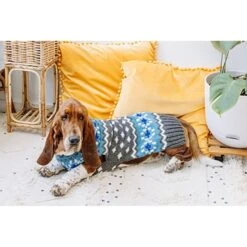 Chilly Dog Fairisle Wool Dog Sweater, Blue 13 Chilly Dog Fairisle Wool Dog Sweater, Blue -Dog Supplies 577734 PT4. AC SS1800 V1659025727