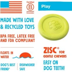 West Paw Zogoflex Zisc Flying Disc Dog Toy -Dog Supplies 58046 PT3. AC SS1800 V1629325948