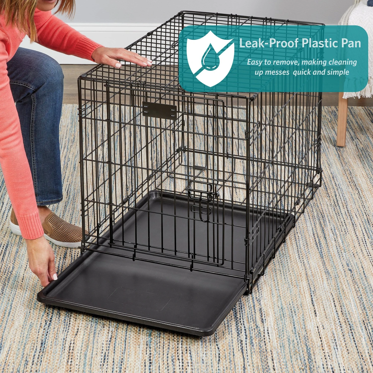 MidWest ICrate Fold & Carry Double Door Collapsible Wire Dog Crate 5 MidWest ICrate Fold & Carry Double Door Collapsible Wire Dog Crate - Image 3