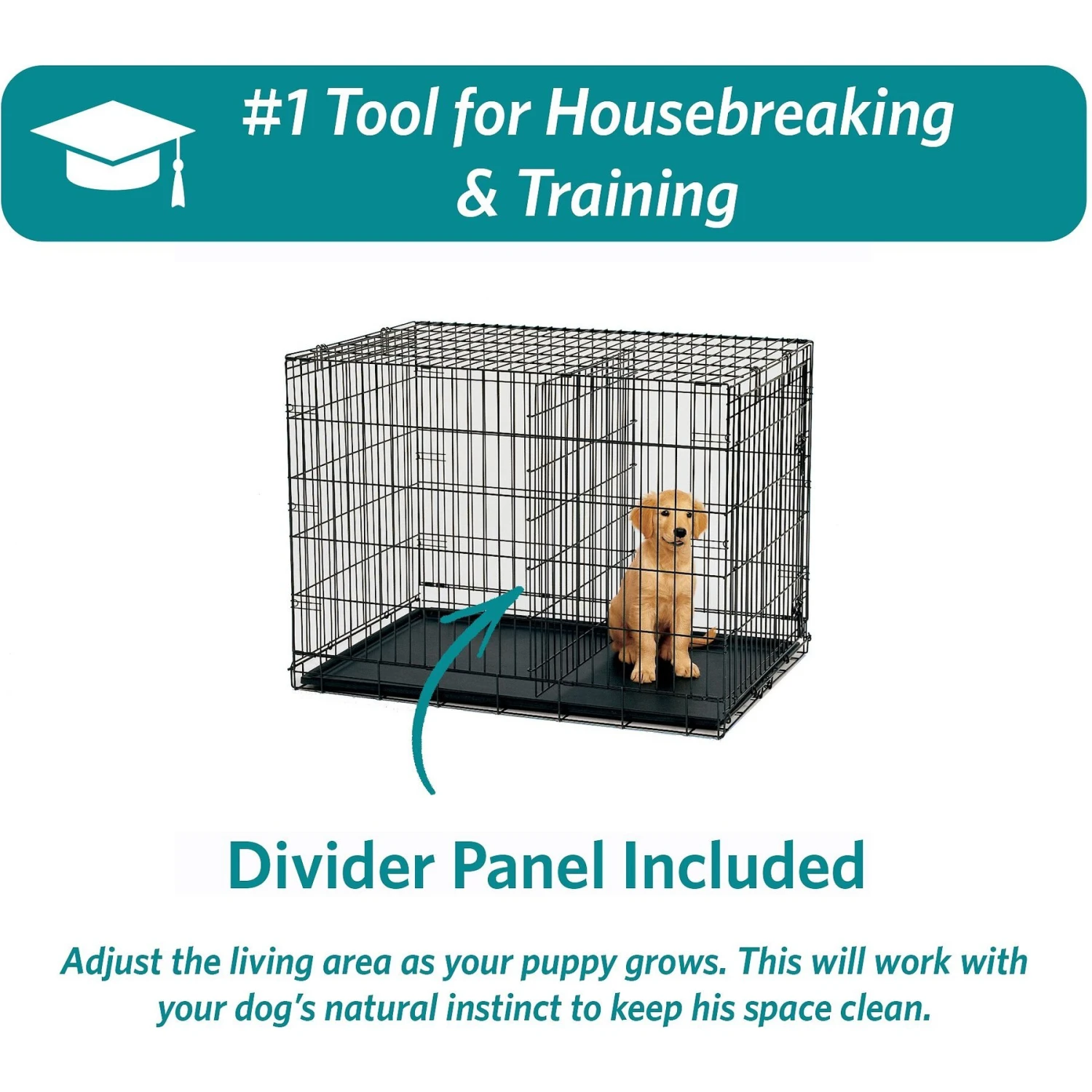 MidWest ICrate Fold & Carry Double Door Collapsible Wire Dog Crate 9 MidWest ICrate Fold & Carry Double Door Collapsible Wire Dog Crate - Image 7