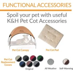 K&H Pet Products Original Pet Cot Replacement Dog Bed Cover -Dog Supplies 613830 PT4. AC SS1800 V1660233272