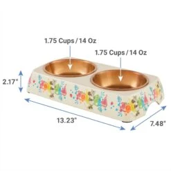 Disney Minnie Mouse Summer Bamboo Melamine Stainless Steel Double Dog & Cat Bowl & Disney Minnie Mouse Peek-A-Boo Melamine Stainless Steel Double Dog & Cat Bowl -Dog Supplies 623430 PT2. AC SS1800 V1661896456
