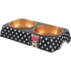 Disney Minnie Mouse Summer Bamboo Melamine Stainless Steel Double Dog & Cat Bowl & Disney Minnie Mouse Peek-A-Boo Melamine Stainless Steel Double Dog & Cat Bowl -Dog Supplies 623430 PT5. AC SS1800 V1661896409