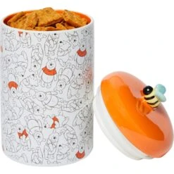 Disney Table Scraps Winnie The Pooh Organic Honey Roasted Turkey Recipe Dog Treats, 5-oz Bag & Disney Winnie The Pooh Orange Ceramic Dog & Cat Treat Jar -Dog Supplies 623486 PT7. AC SS1800 V1661896276