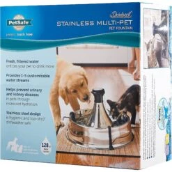 PetSafe Drinkwell 360 Stainless Steel Cat & Dog Water Fountain, 128-oz -Dog Supplies 63138 PT8. AC SS1800 V1545233224