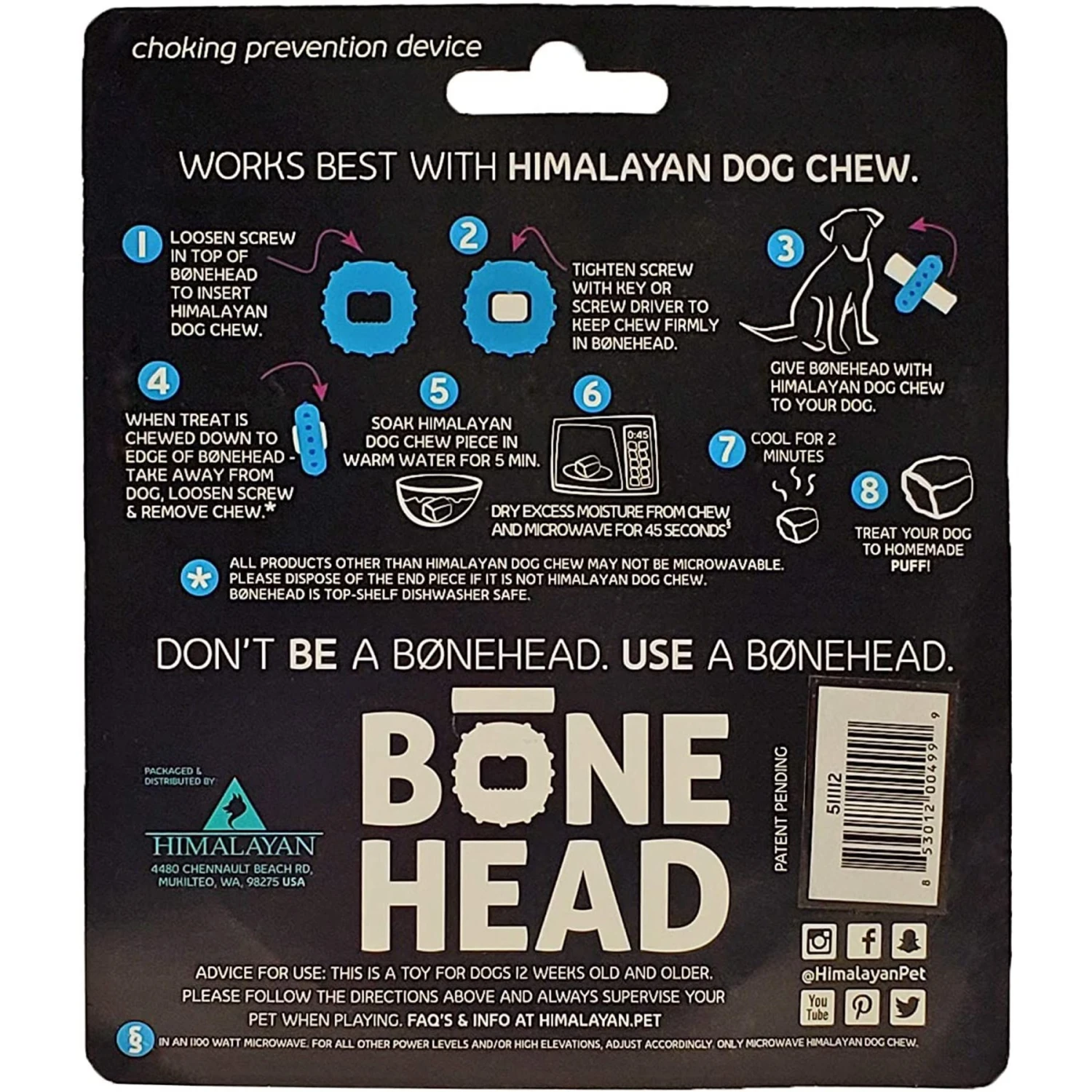 Himalayan Pet Supply Bonehead Chew Guardian Chew Smarter & Longer Dog Toy 4 Himalayan Pet Supply Bonehead Chew Guardian Chew Smarter & Longer Dog Toy - Image 2