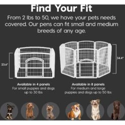 IRIS USA 4-8 Panel Dog Exercise Playpen With Door -Dog Supplies 65439 PT8. AC SS1800 V1494601896