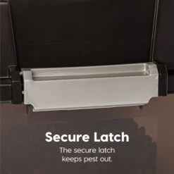 IRIS USA WeatherPro Airtight Elevated Pet Feeder With Food Storage Container & Bowls In Lid, Smoke/Black, 8-cup -Dog Supplies 65478 PT4. AC SS1800 V1598658071