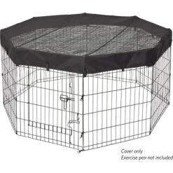 MidWest Exercise Pen Top Fabric Mesh Sunscreen Accessory, Octagonal Configuration, Black -Dog Supplies 655470 PT6. AC SS1800 V1700156096