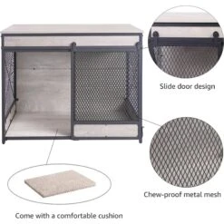 Unipaws Furniture Style Sliding Door Dog Crate 11 Unipaws Furniture Style Sliding Door Dog Crate -Dog Supplies 661142 PT2. AC SS1800 V1666296472