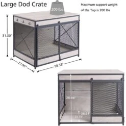 Unipaws Furniture Style Sliding Door Dog Crate 14 Unipaws Furniture Style Sliding Door Dog Crate -Dog Supplies 661142 PT5. AC SS1800 V1666299307
