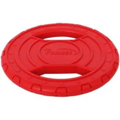 Pet Life Frisbee Durable Chew & Fetch Teether Dog Toy, Red