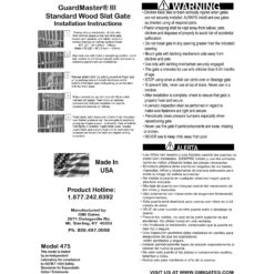 GuardMasterIII Wood Slat Standard Pressure Mounted Dog Gate, Natural 7 GuardMasterIII Wood Slat Standard Pressure Mounted Dog Gate, Natural -Dog Supplies 679014 PT2. AC SS1800 V1669943859