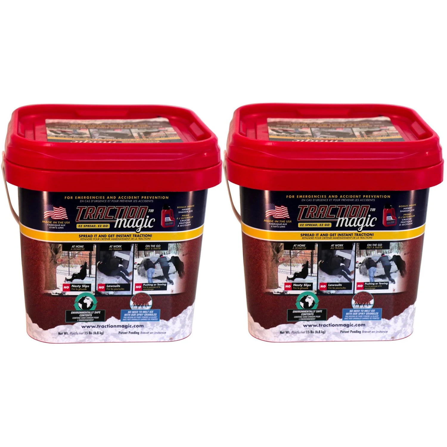 Traction Magic Anti Slip Agent Dog & Cat Poop Bags, 15-lb Bucket, 2 Count 3 Traction Magic Anti Slip Agent Dog & Cat Poop Bags, 15-lb Bucket, 2 Count