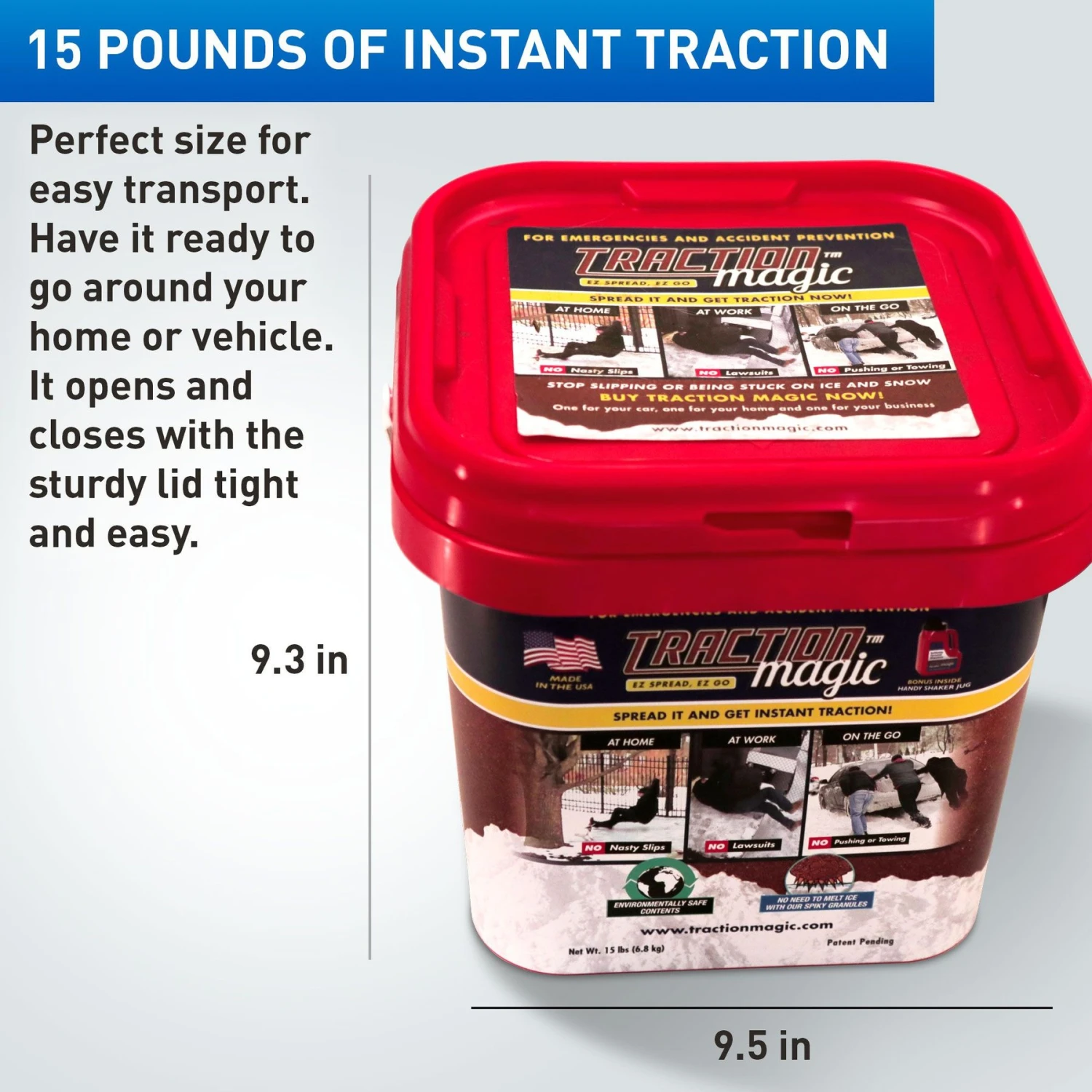 Traction Magic Anti Slip Agent Dog & Cat Poop Bags, 15-lb Bucket, 2 Count 8 Traction Magic Anti Slip Agent Dog & Cat Poop Bags, 15-lb Bucket, 2 Count - Image 6