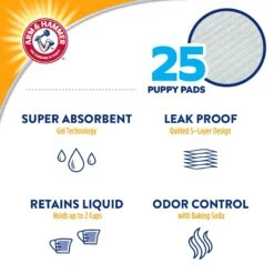 Arm & Hammer Products Puppy Pads With Attractant Dog Poppy Pad -Dog Supplies 700374 PT6. AC SS1800 V1670515476