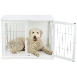 TRIXIE Wood & Wire Furniture Side Table Pet Crate, Large -Dog Supplies 701486 PT2. AC SS1800 V1668550640