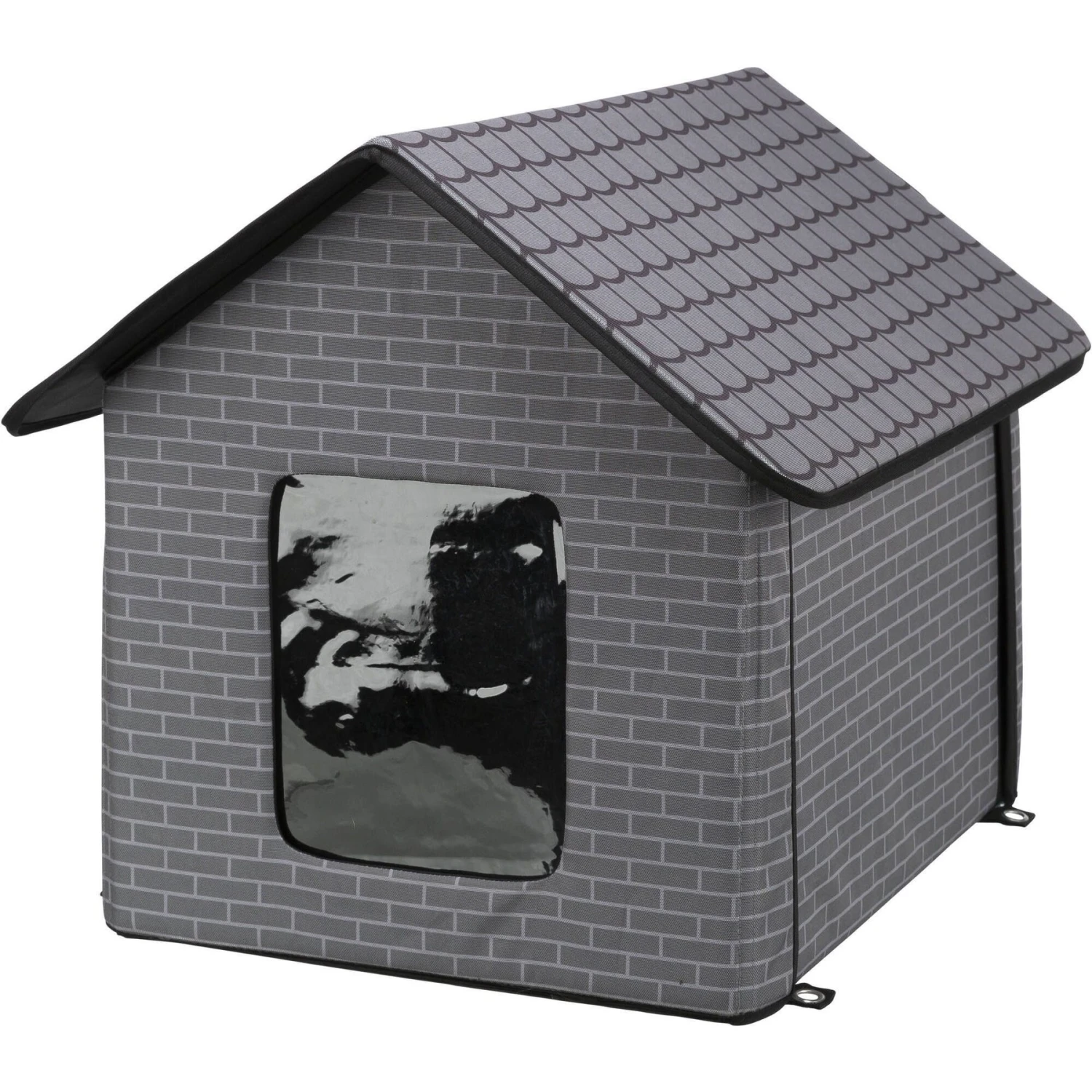 TRIXIE Insulated Outdoor Cat & Dog House, Gray 3 TRIXIE Insulated Outdoor Cat & Dog House, Gray