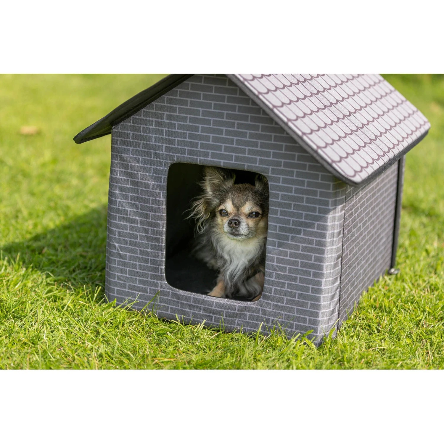 TRIXIE Insulated Outdoor Cat & Dog House, Gray 4 TRIXIE Insulated Outdoor Cat & Dog House, Gray - Image 2