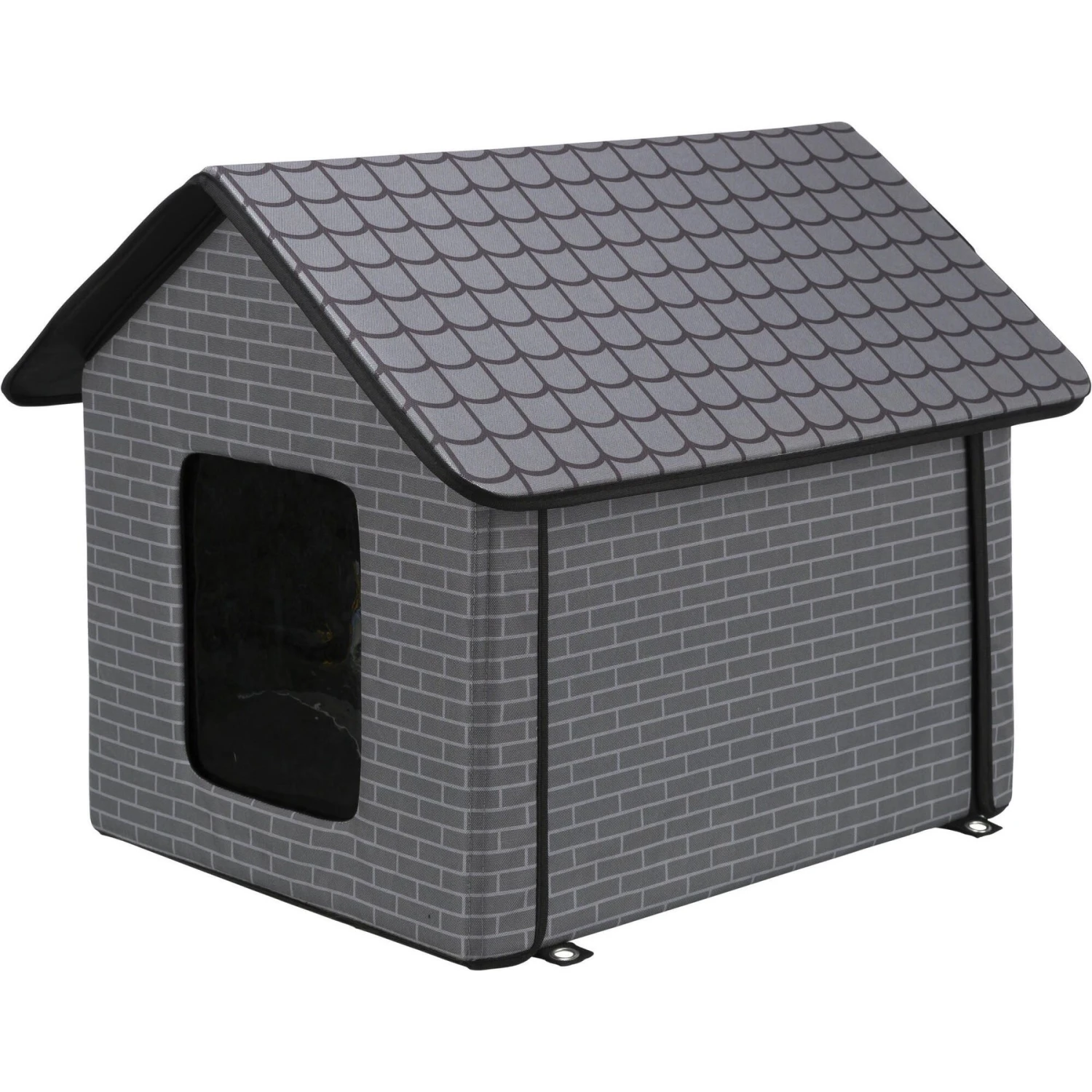 TRIXIE Insulated Outdoor Cat & Dog House, Gray 6 TRIXIE Insulated Outdoor Cat & Dog House, Gray - Image 4