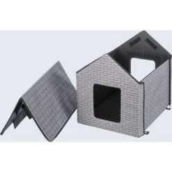 TRIXIE Insulated Outdoor Cat & Dog House, Gray 19 TRIXIE Insulated Outdoor Cat & Dog House, Gray -Dog Supplies 701646 PT8. AC SS1800 V1668544966