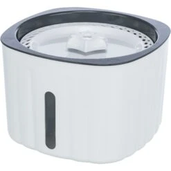 TRIXIE Flower Cat & Dog Water Fountain, White/Gray, 68-oz -Dog Supplies 701790 PT2. AC SS1800 V1668457950
