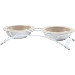 PetRageous Designs Toftee's Paws Double Diner Elevated Pet Bowls