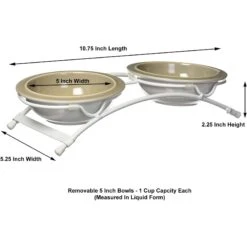 PetRageous Designs Toftee's Paws Double Diner Elevated Pet Bowls -Dog Supplies 70368 PT5. AC SS1800 V1660341351