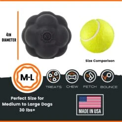 Monster K9 Dog Toys Ultra Durable Tumbler Interactive Dog Toy, Black -Dog Supplies 711342 PT1. AC SS1800 V1668809678