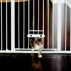 MyPet Extra Tall & Wide Walk Thru Easypass Cat & Dog Gate, White -Dog Supplies 711790 PT2. AC SS1800 V1670438288