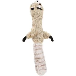 Ethical Pet Skinneeez Forest Series Raccoon Stuffing-Free Squeaky Plush Dog Toy