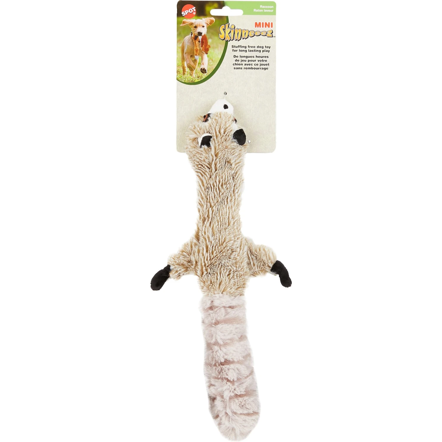 Ethical Pet Skinneeez Forest Series Raccoon Stuffing-Free Squeaky Plush Dog Toy 4 Ethical Pet Skinneeez Forest Series Raccoon Stuffing-Free Squeaky Plush Dog Toy - Image 2