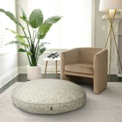 Bark And Slumber Biscuit Plush Round Eco Friendly Fabric Lounger Dog Bed -Dog Supplies 717094 PT6. AC SS1800 V1671475152