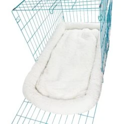 HappyCare Textiles Classic Warm Sherpa Cat & Dog Crate Bolster, White -Dog Supplies 717246 PT4. AC SS1800 V1669663101