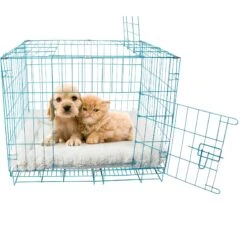 HappyCare Textiles Classic Warm Sherpa Cat & Dog Crate Bolster, White -Dog Supplies 717246 PT5. AC SS1800 V1669663099