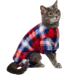Frisco Cozy Plush Fleece Dog & Cat PJs, Plaid -Dog Supplies 719102 PT2. AC SS1800 V1692202558