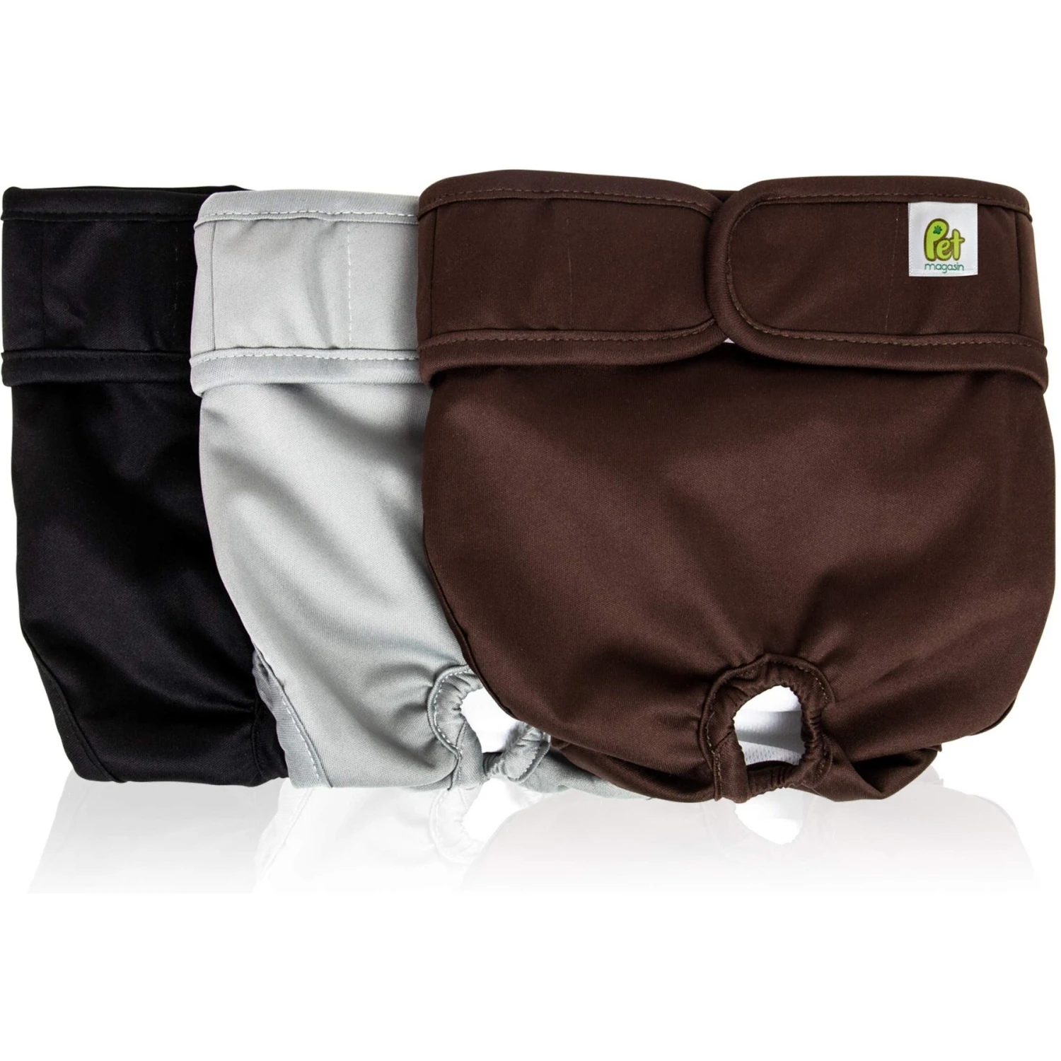 Pet Magasin Reusable Washable Dog Diapers, 3 Count 3 Pet Magasin Reusable Washable Dog Diapers, 3 Count