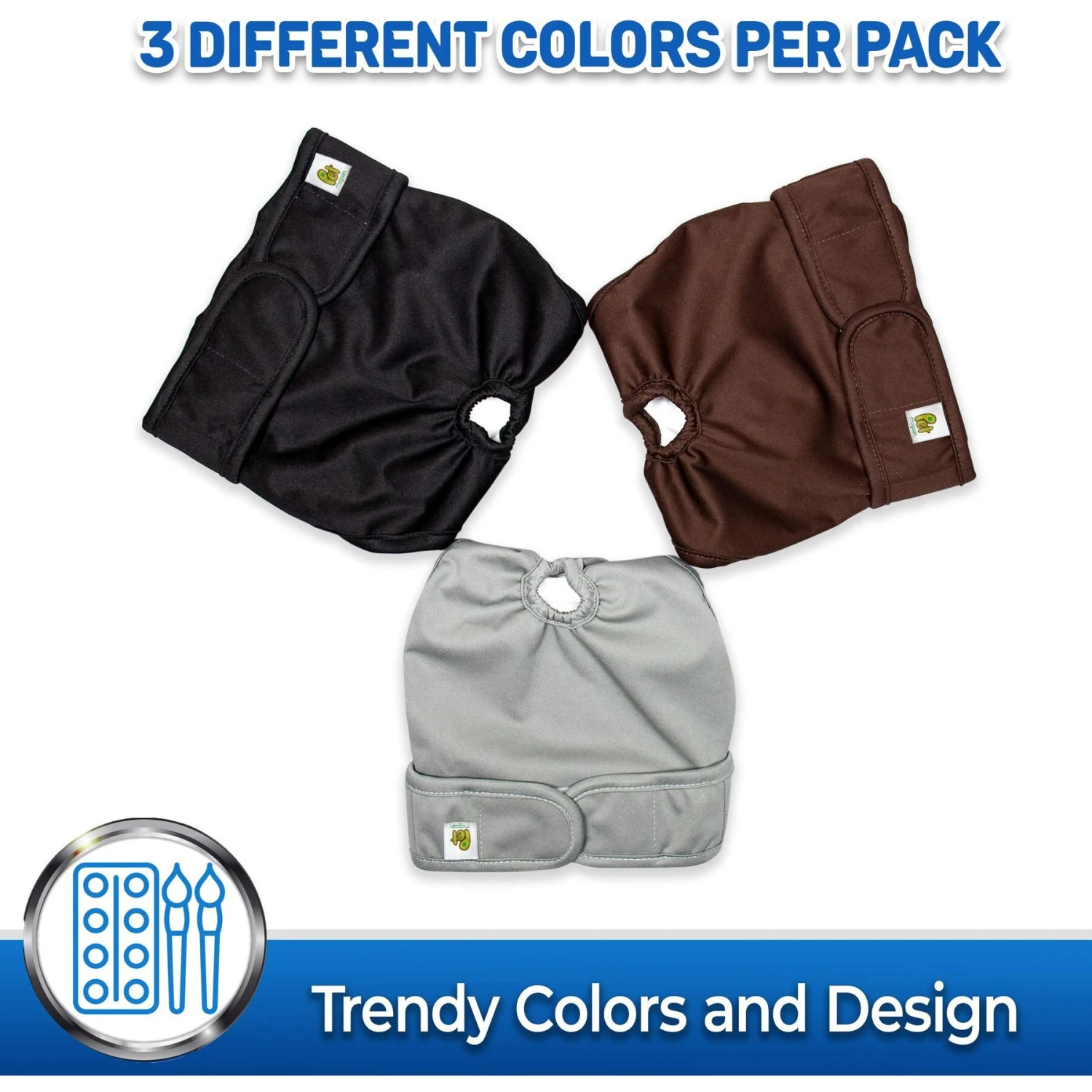 Pet Magasin Reusable Washable Dog Diapers, 3 Count 6 Pet Magasin Reusable Washable Dog Diapers, 3 Count - Image 4