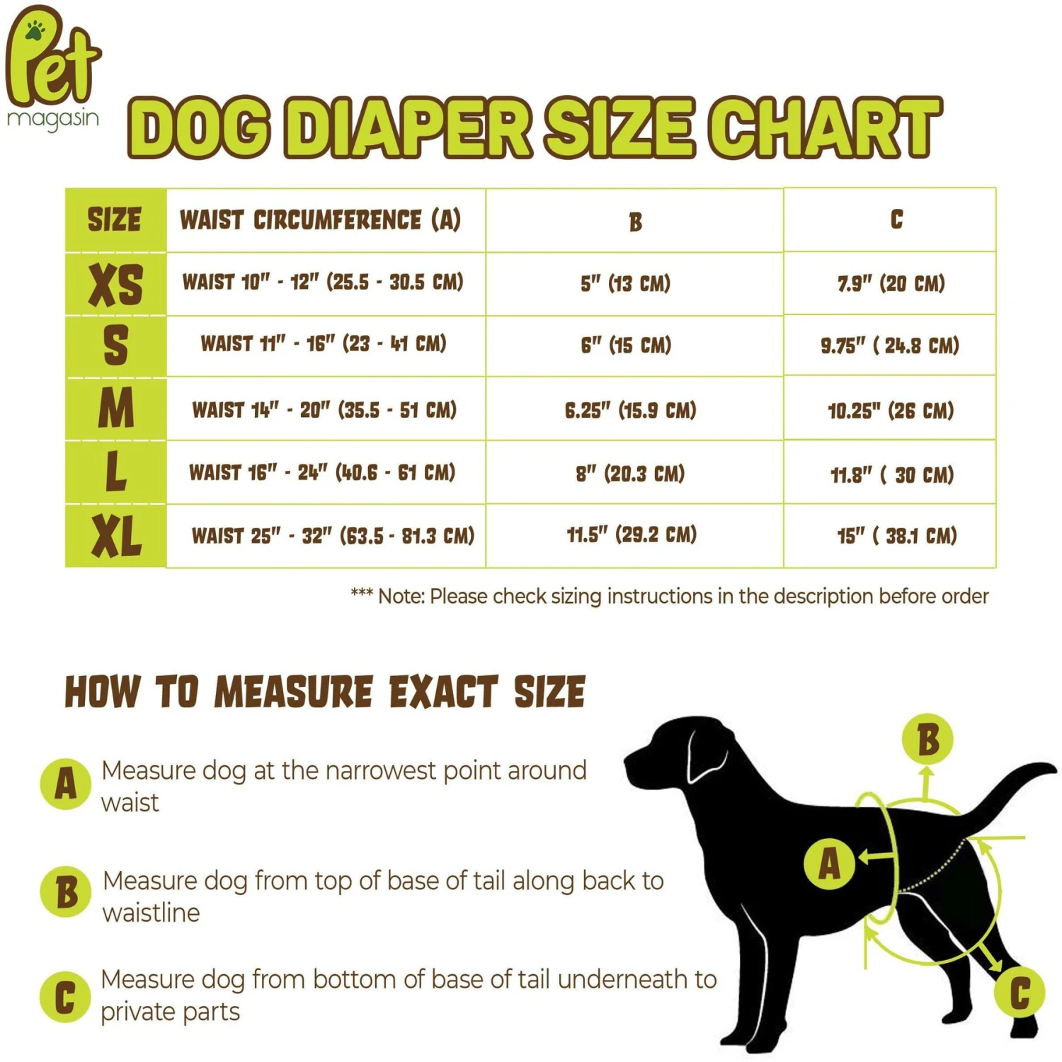 Pet Magasin Reusable Washable Dog Diapers, 3 Count 8 Pet Magasin Reusable Washable Dog Diapers, 3 Count - Image 6