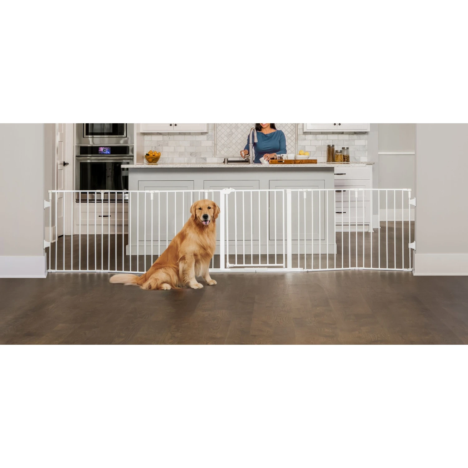 Regalo Pet Products 6 Panel Super Wide Dog Gate & Dog Play Yard 3 Regalo Pet Products 6 Panel Super Wide Dog Gate & Dog Play Yard