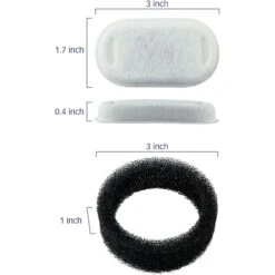 Pet Standard PETLIBRO Model PLWF003 Stainless Steel Pet Water Fountain Replacement Filter & Replacement Pre-Filter Sponges, 67-oz, 12-pack -Dog Supplies 738846 PT2. AC SS1800 V1675276285