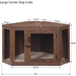 Unipaws Furniture Style Corner Dog Crate -Dog Supplies 739486 PT4. AC SS1800 V1672161749
