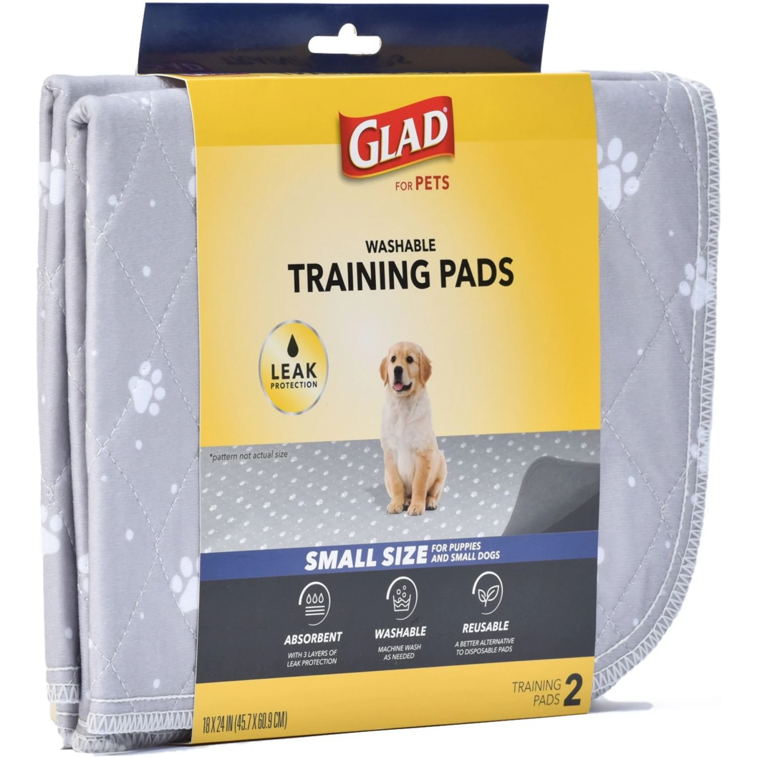 Glad For Pets Washable Training Dog Potty Pad, 2 Count 4 Glad For Pets Washable Training Dog Potty Pad, 2 Count - Image 2