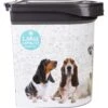 Pounce + Fetch Air Tight Cat & Dog Food Storage Container On Wheels With Scoop & Lock Cover, White, 33-lit -Dog Supplies 763982 MAIN. AC SS1800 V1683311552