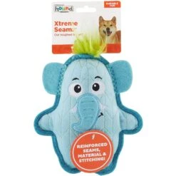 Outward Hound Xtreme Seamz Elephant Durable Squeaky Dog Toy, Blue, Medium -Dog Supplies 786798 PT6. AC SS1800 V1682621010