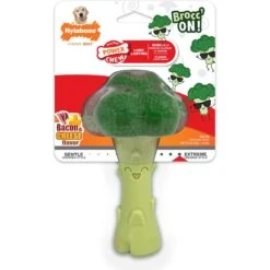 Nylabone Power Chew Broccoli Dog Toy Bacon Cheese